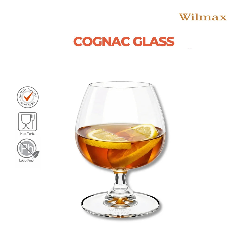 Wilmax Cognacglas 410 ml 6er-Set Transparent aus Wilmax Crystalline-Serie