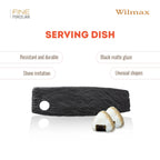 Wilmax Servierplatte 32,5 × 10 cm Schwarz aus Porzellan
