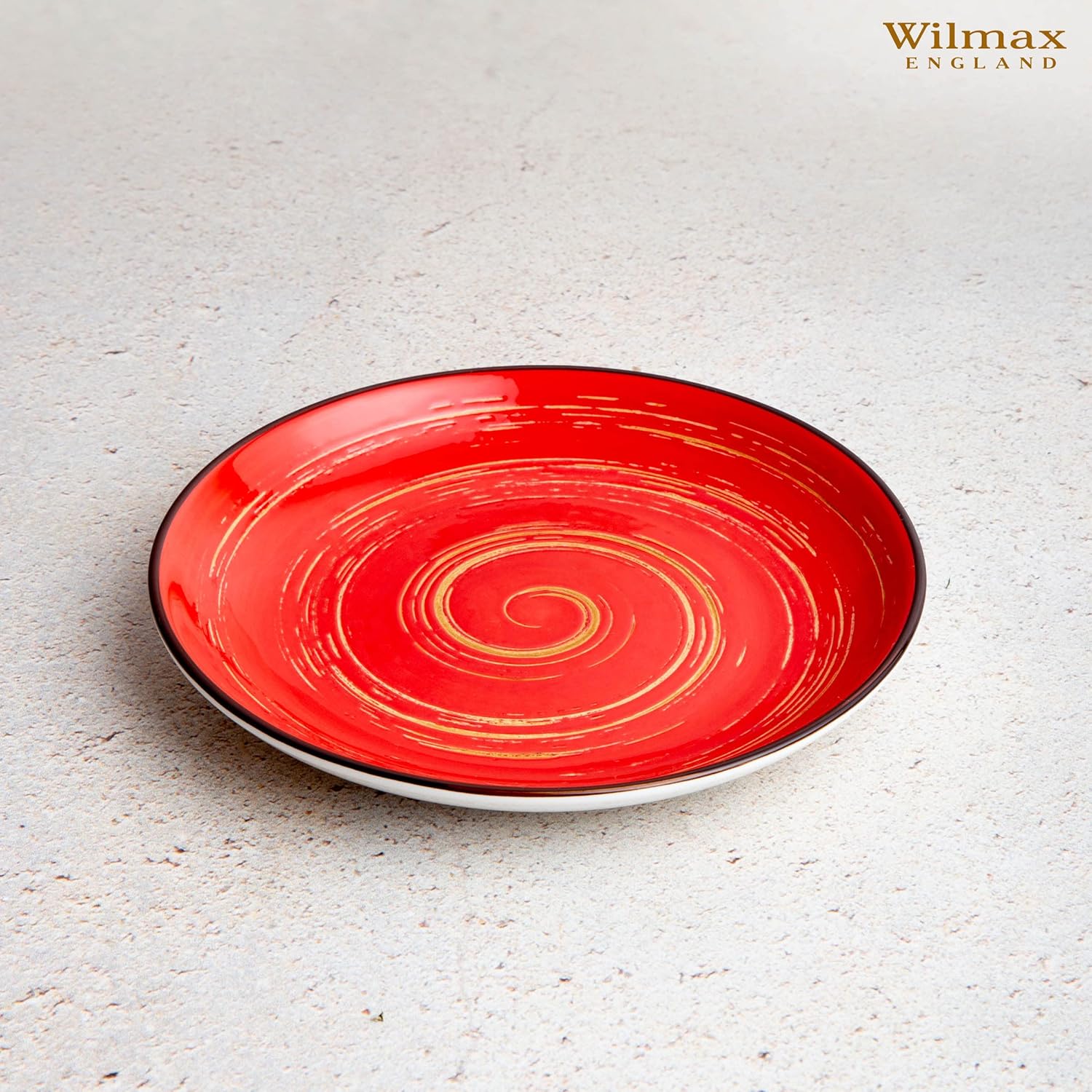 Wilmax Teller 20 cm Rot aus Porzellan