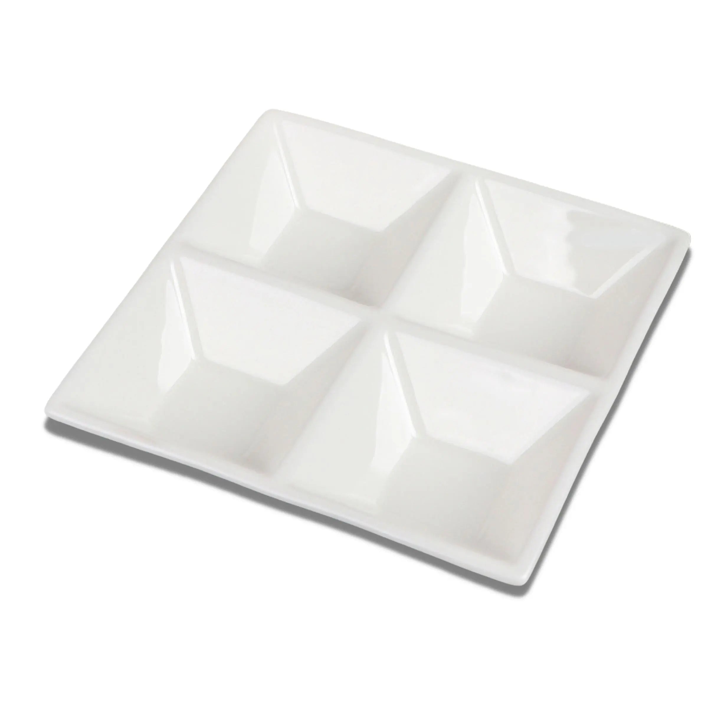 Wilmax Quadratische Servierplatte 20 × 20 cm Weiß aus Porzellan