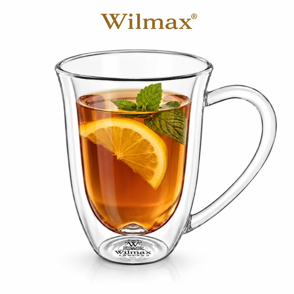 Wilmax Doppelwandiger Becher 300 ml Transparent aus Glas
