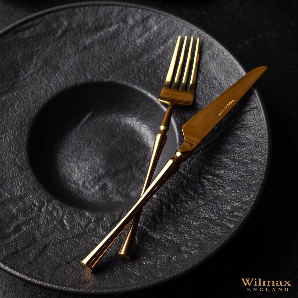 Wilmax Tiefer Teller 27 cm 250 ml 2er-Set Schwarz aus Porzellan