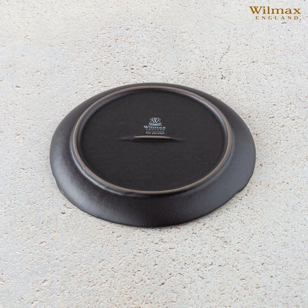Wilmax Runder Teller 15,5 cm Schwarz aus Porzellan