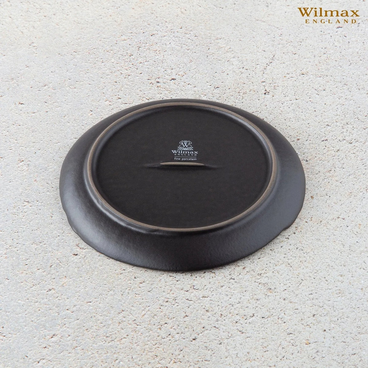 Wilmax Runder Teller 15,5 cm Schwarz aus Porzellan