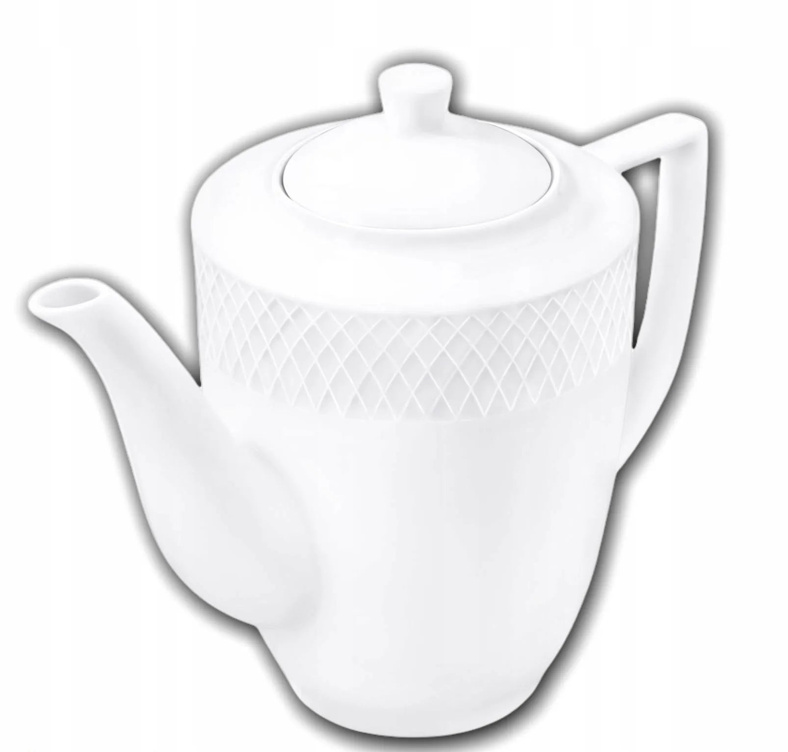 Wilmax Kaffee- und Teekanne mit integriertem Ausgusssieb mit integriertem Ausgusssieb 750 ml Weiß aus Porzellan