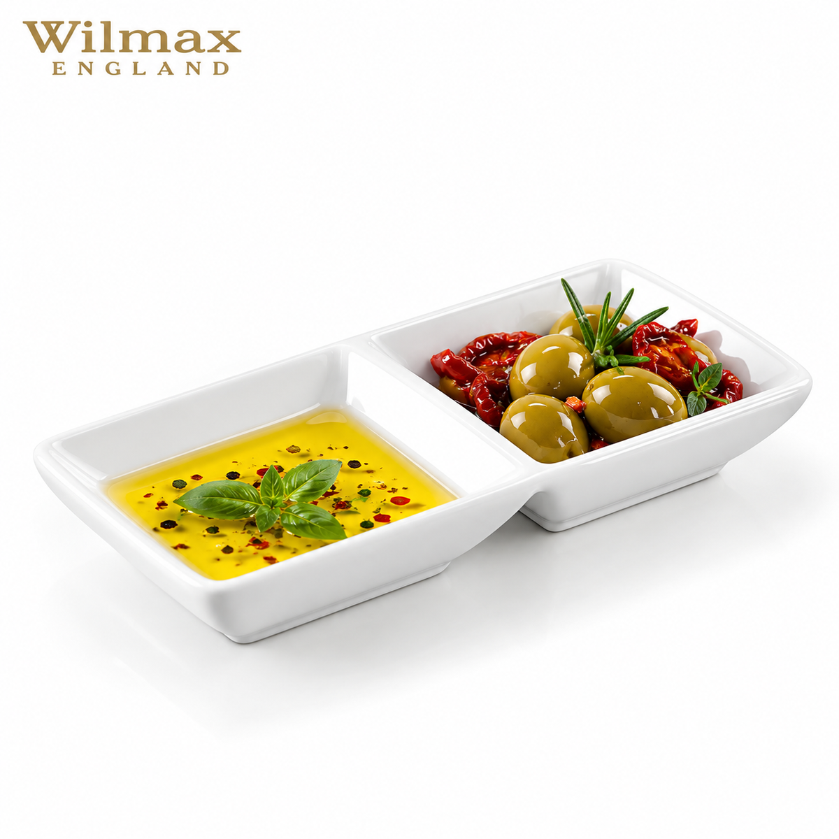 Wilmax Servierplatte 14,5 cm Weiß aus Porzellan