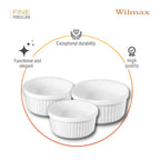Wilmax Ramekin 3-teilig Weiß aus Porzellan