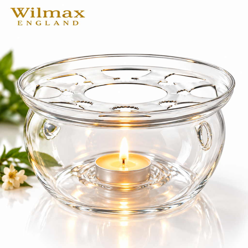Wilmax Stövchen für Teekannen Transparent aus Glas
