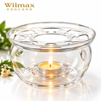 Wilmax Stövchen für Teekannen Transparent aus Glas