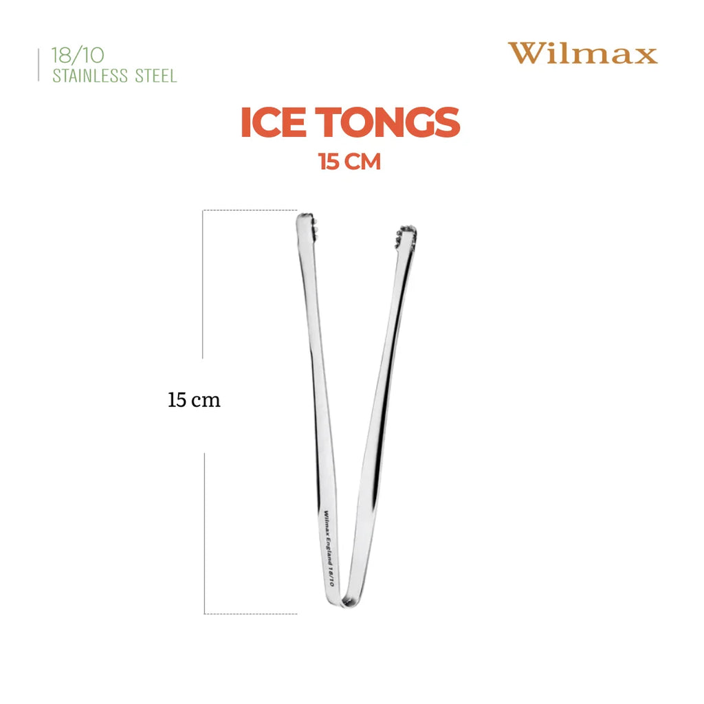 Wilmax Eiszange 15 cm Silber aus Edelstahl