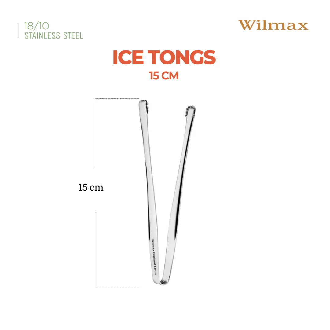 Wilmax Eiszange 15 cm Silber aus Edelstahl