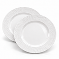 Wilmax Teller 28 cm 2er-Set Weiß aus Porzellan