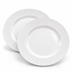 Wilmax Teller 28 cm 2er-Set Weiß aus Porzellan