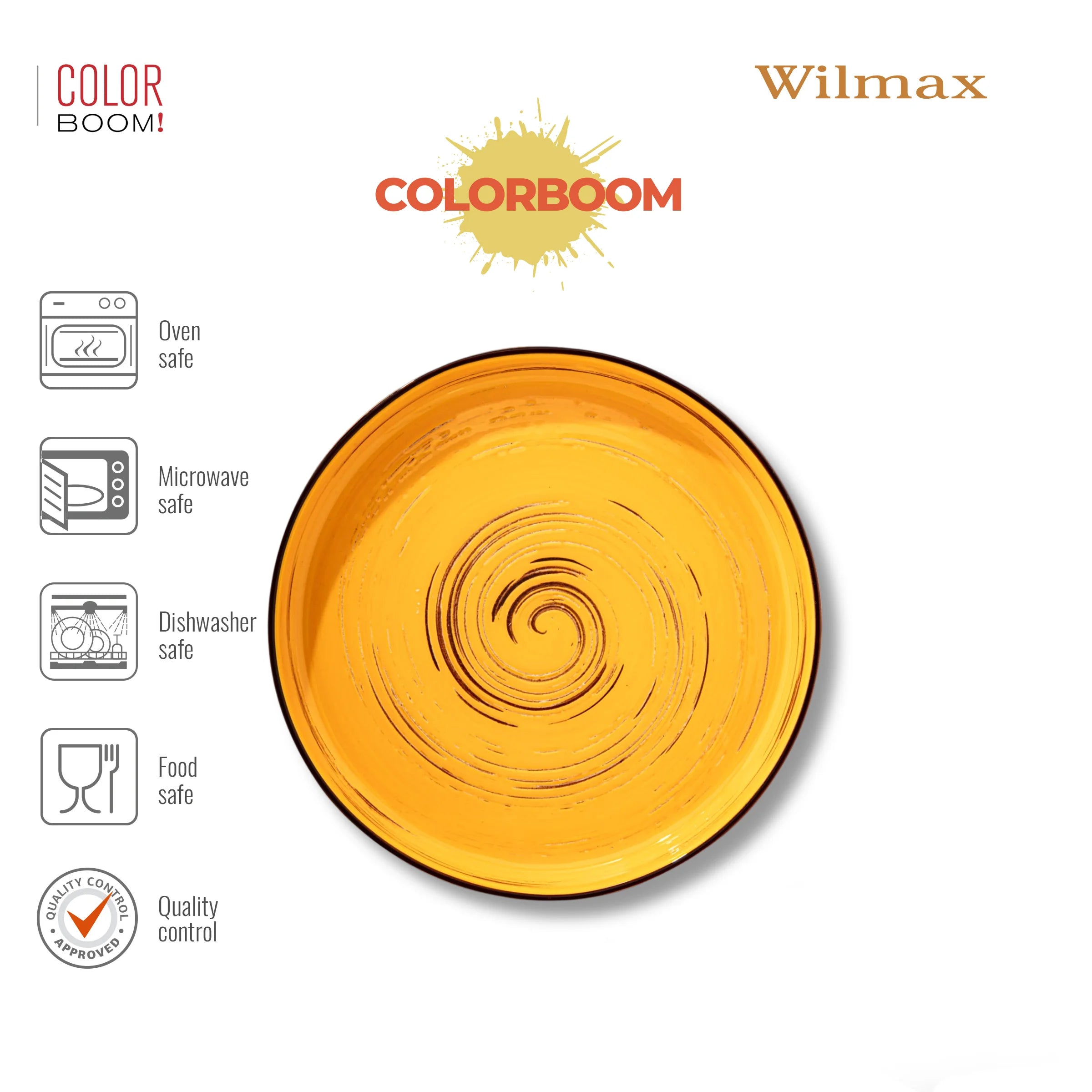 Wilmax Teller 28 cm Gelb aus Porzellan