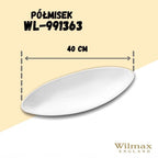Wilmax Servierplatte 40 cm Weiß aus Porzellan
