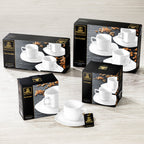 Wilmax Kaffee- und Teetassen mit Untertassen 90 ml 6er Set WL-993041/6C