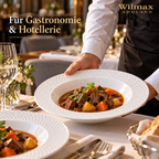 Wilmax Tiefer Teller 22,5 cm 6er-Set Weiß aus Porzellan