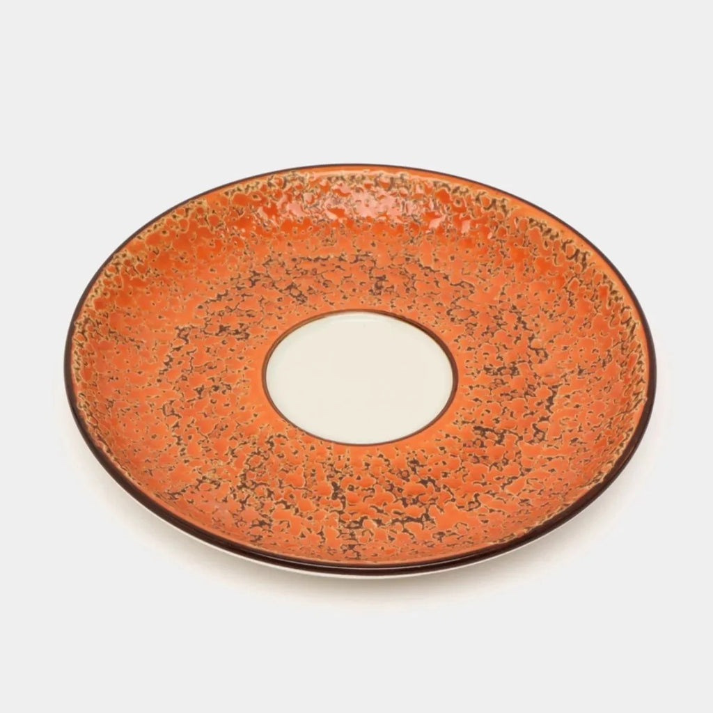 Wilmax Untertasse 11 cm Orange aus Porzellan