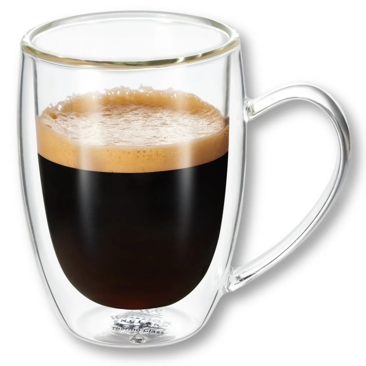 Wilmax Doppelwandiger Becher 400 ml Transparent aus Glas