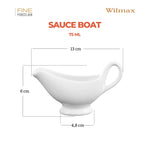 Wilmax Sauciere 75 ml Weiß aus Porzellan