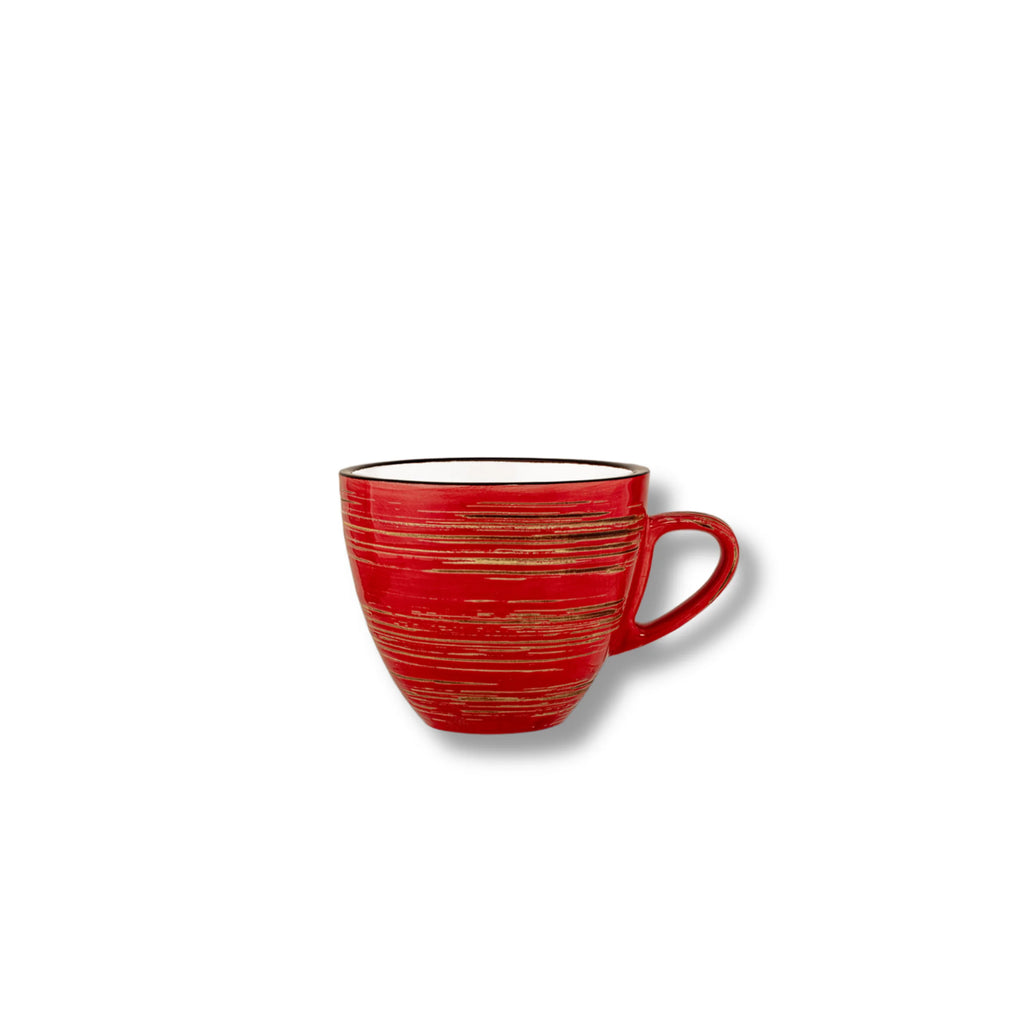Wilmax Espressotasse 110 ml Rot aus Porzellan