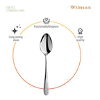 Wilmax Esslöffel 21 cm 6er-Set Silber aus Edelstahl