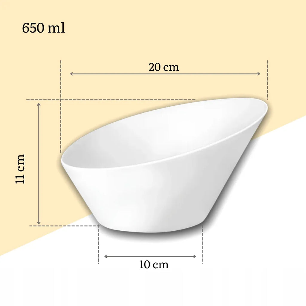 Wilmax Schale 19,5 cm 650 ml Weiß aus Porzellan