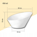 Wilmax Schale 19,5 cm 650 ml Weiß aus Porzellan