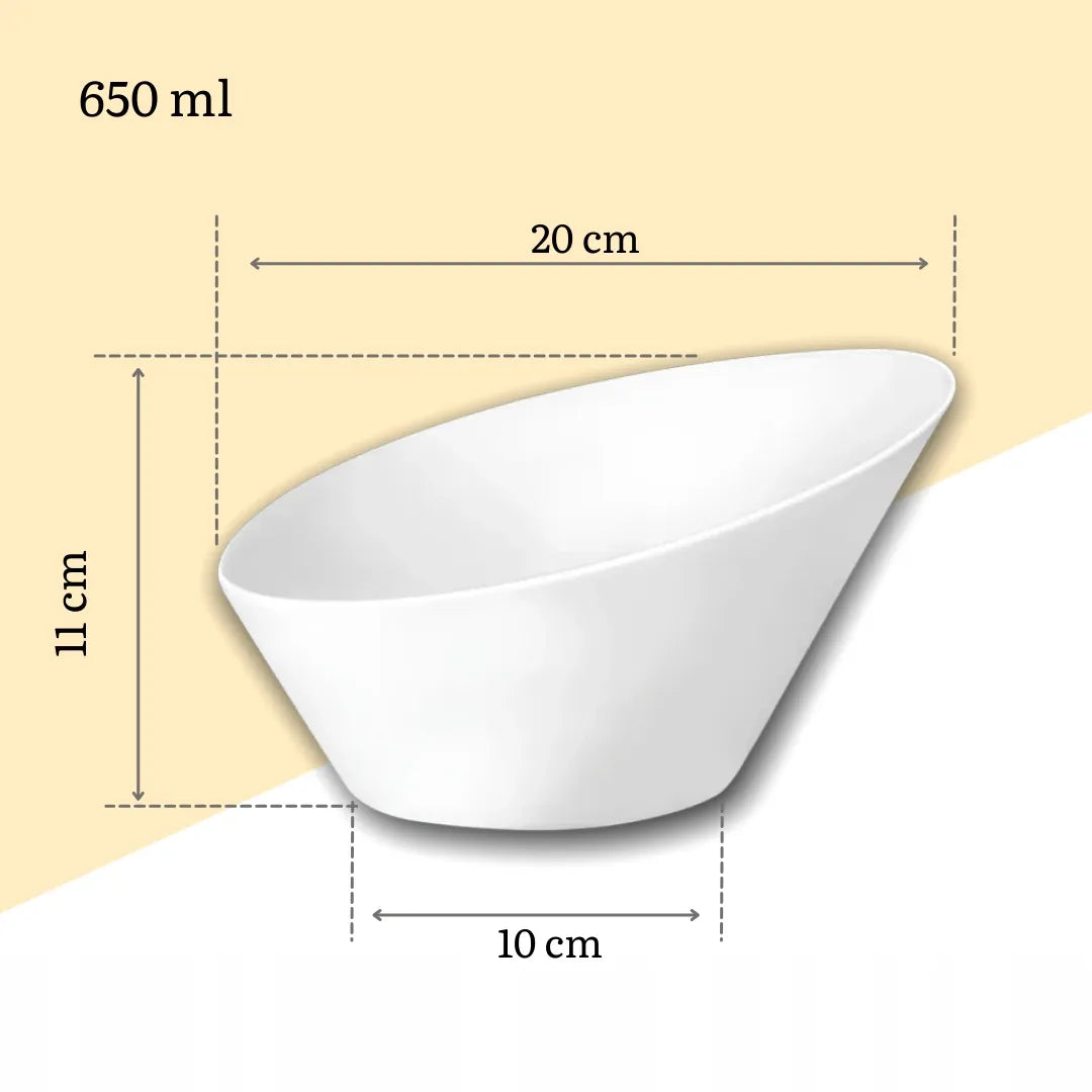 Wilmax Schale 19,5 cm 650 ml Weiß aus Porzellan