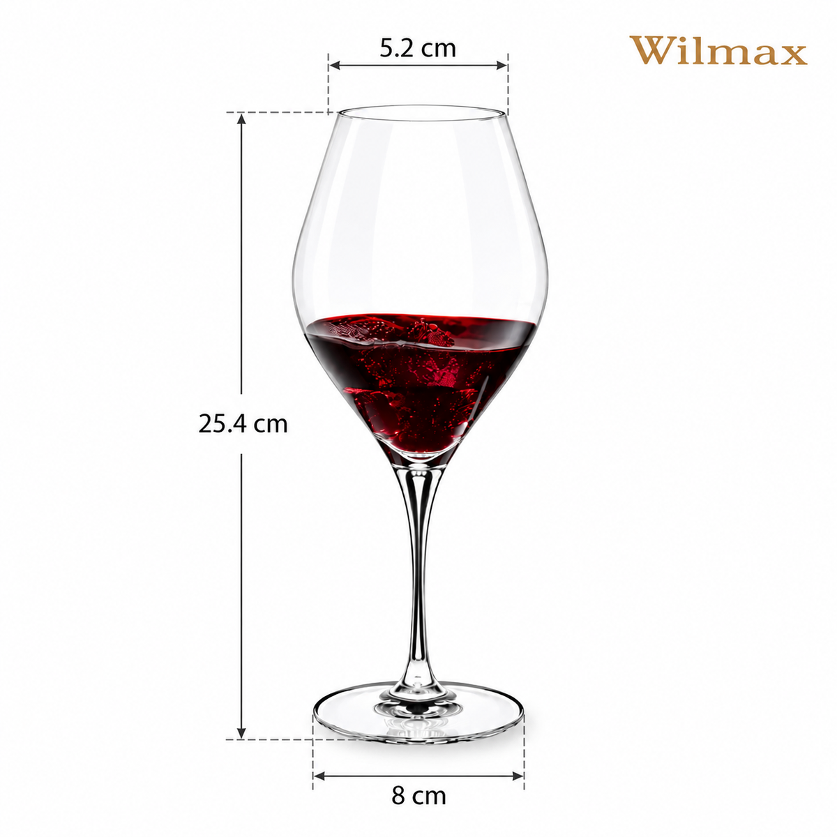 Wilmax Weinglas konisch 440 ml 2er-Set Transparent aus Wilmax Crystalline-Serie