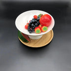 Wilmax Obstschale 24 × 11,5 cm Weiß aus Porzellan