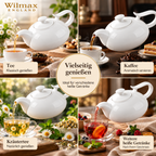 Wilmax Teekanne 2250 ml Weiß Porzellan WL-994042/A