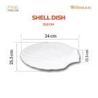 Wilmax Fischplatte 25,5 cm Weiß aus Porzellan