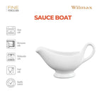 Wilmax Sauciere 75 ml Weiß aus Porzellan