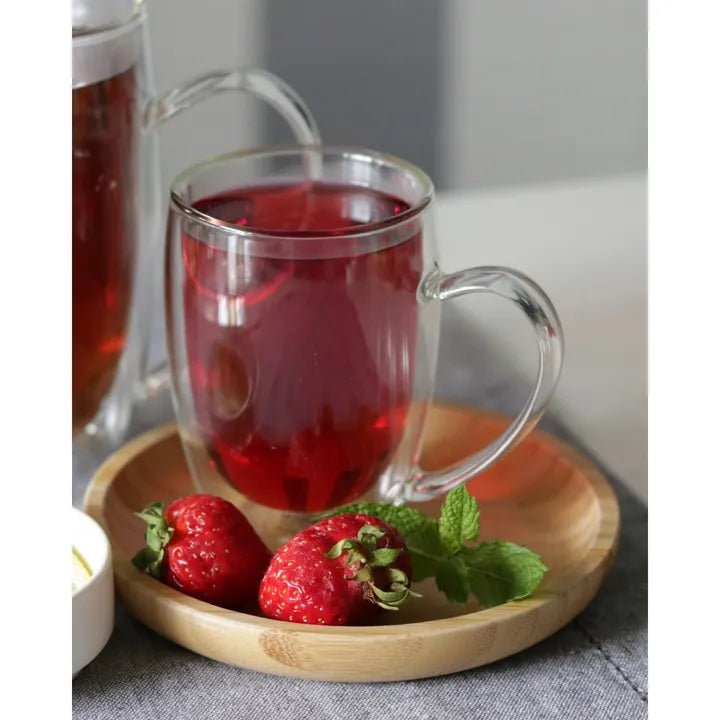 Wilmax Doppelwandiger Becher 400 ml 2er-Set Transparent