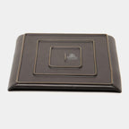 Wilmax Quadratische Servierplatte 13 × 13 cm 6er-Set Schwarz aus Porzellan