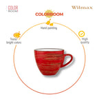 Wilmax Espressotasse 110 ml Rot aus Porzellan