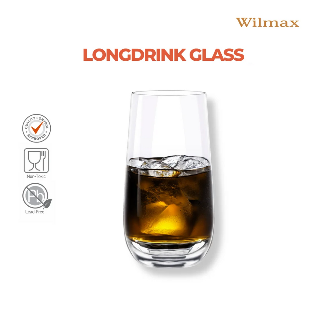 Wilmax Wasser& Saftgläser 540 ml 6er-Set Transparent aus Wilmax Crystalline-Serie