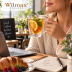 Wilmax Doppelwandiger Becher 400 ml 2er-Set Transparent