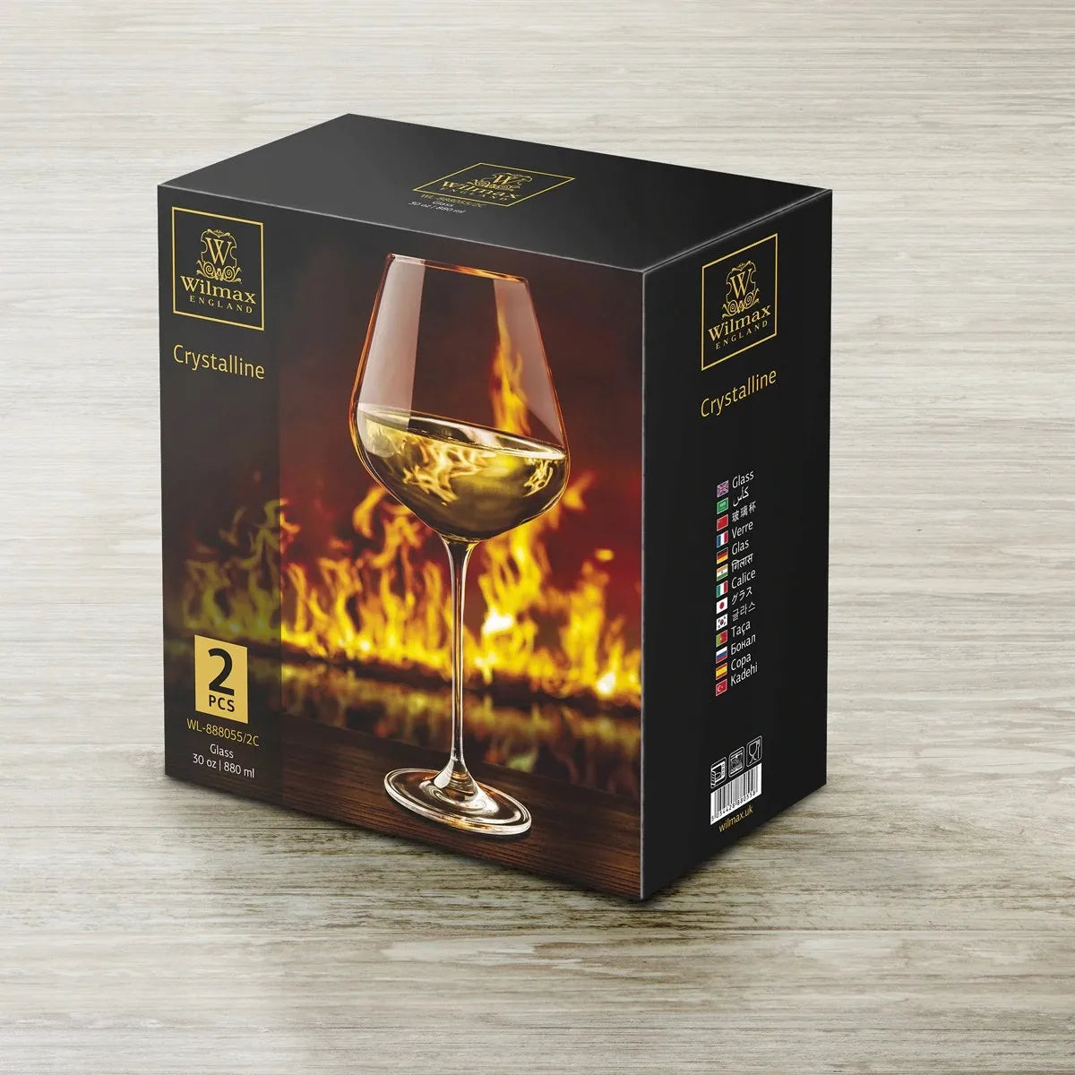 Wilmax Chardonnay Weinglas 880 ml 2er-Set Transparent aus Wilmax Crystalline-Serie