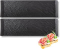 Wilmax Servierplatte 30 × 9,5 cm 2er-Set Schwarz aus Porzellan