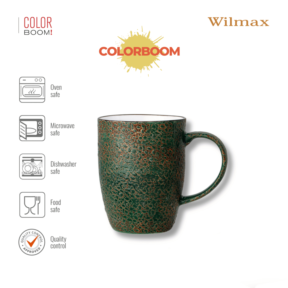 Wilmax Becher 460 ml Grün aus Porzellan