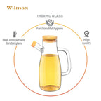 Wilmax Ölflasche 1000 ml mit Filter Transparent aus Glas