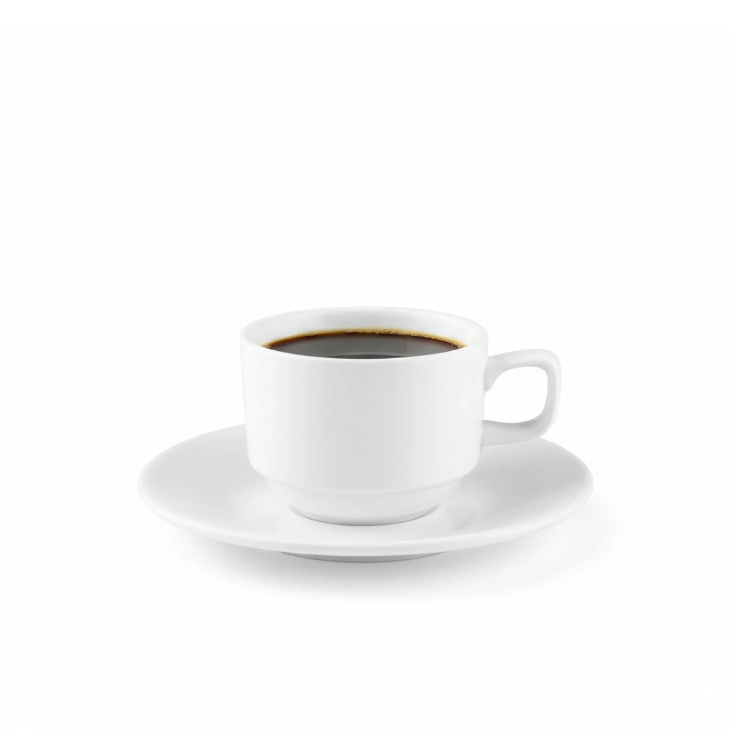 Wilmax Kaffeetasse mit Untertasse 140 ml Weiß aus Porzellan