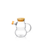 Wilmax Ölflasche 450 ml mit Ausgießer und Filter Transparent aus Glas
