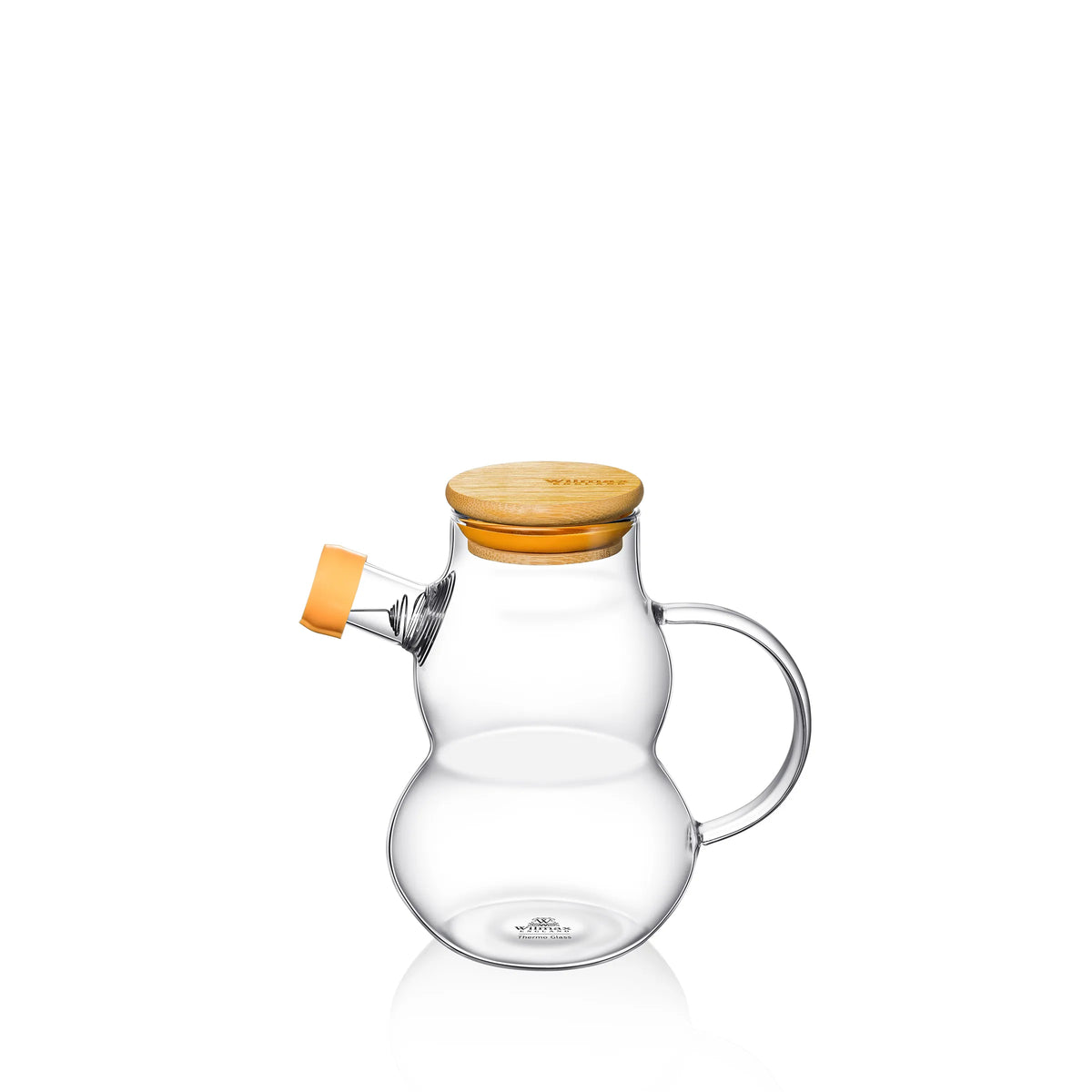 Wilmax Ölflasche 450 ml mit Ausgießer und Filter Transparent aus Glas