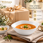 Wilmax Schale 650 ml 16,5 × 16,5 cm Weiß aus Porzellan