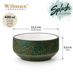 Wilmax Schale 400 ml 12,5 cm Grün aus Porzellan