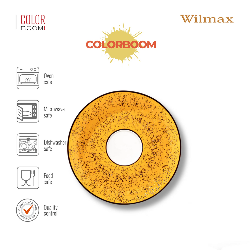Wilmax Untertasse 15 cm Gelb aus Porzellan