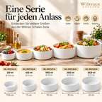 Wilmax Schale 630 ml 13 cm Weiß aus Porzellan